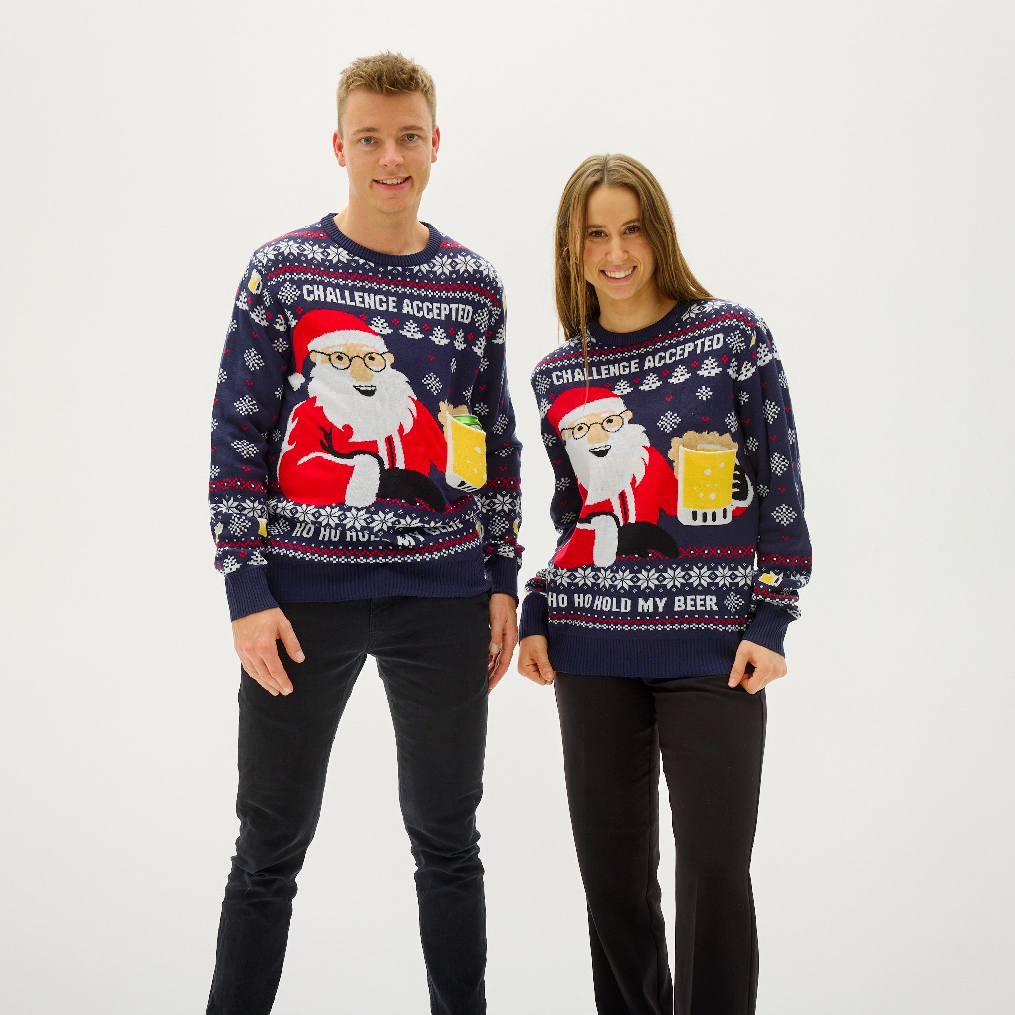 Ho Ho Hold My Beer Sweater - Heren
